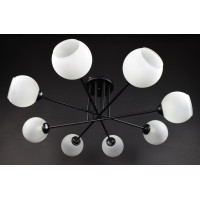 Люстра потолочная на 8 лампочек 28205 Черный 28х80х80 см.
