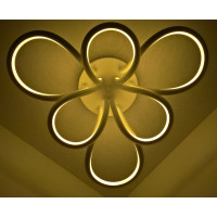 Люстра світлодіодна стельова LED світильник для квартири на стелю лед з пультом 25582 Білий 20х60х60 см.