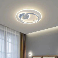 Люстра світлодіодна стельова LED світильник для квартири на стелю лед з пультом 27125 Білий 6х50х50 см.