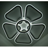 Люстра світлодіодна стельова LED світильник для квартири на стелю лед 25573 Білий 10х62х62 см.