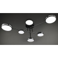 Люстра светодиодная потолочная LED светильник для квартиры на потолок лэд 27934 Черный 18х86х86 см.