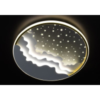 Люстра світлодіодна стельова LED світильник для квартири на стелю лед 26796 Золото 6х51х51 см.