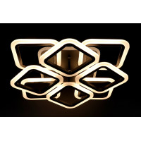 Люстра світлодіодна стельова LED світильник для квартири на стелю лед з пультом 25753 Чорний 11х50х50 см.