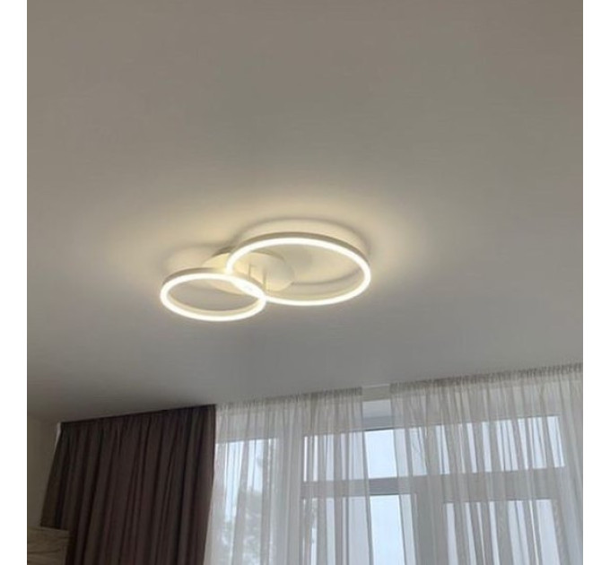 Люстра світлодіодна стельова LED світильник для квартири на стелю лед з пультом 26423 Білий 10х40х62 см.