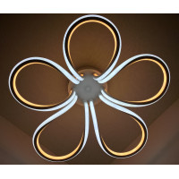Люстра светодиодная потолочная LED светильник для квартиры на потолок лэд 25099 Белый 19х61х61 см.