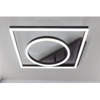 Люстра світлодіодна стельова LED світильник для квартири на стелю лед з пультом 25580 Коричневий 10х48х48 см.