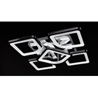 Люстра світлодіодна стельова LED світильник для квартири на стелю лед з пультом 26113 Хром 11х40х40 см.