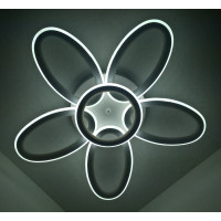Люстра світлодіодна стельова LED світильник для квартири на стелю лед 25574 Білий 10х62х62 см.