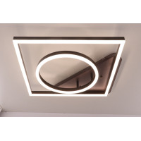 Люстра світлодіодна стельова LED світильник для квартири на стелю лед з пультом 25580 Коричневий 10х48х48 см.