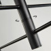 Люстра светодиодная потолочная LED светильник для квартиры на потолок лэд 26862 Черный 40-90х102х102 см.