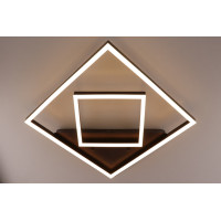 Люстра світлодіодна стельова LED світильник для квартири на стелю лед з пультом 25579 Коричневий 7х48х48 см.