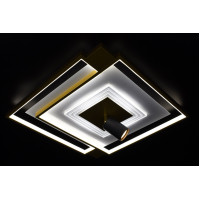 Люстра світлодіодна стельова LED світильник для квартири на стелю лед з пультом 26852 Золото 15х50х50 см.