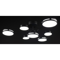 Люстра світлодіодна стельова LED світильник для квартири на стелю лед 27937 Чорний 19х80х80 см.