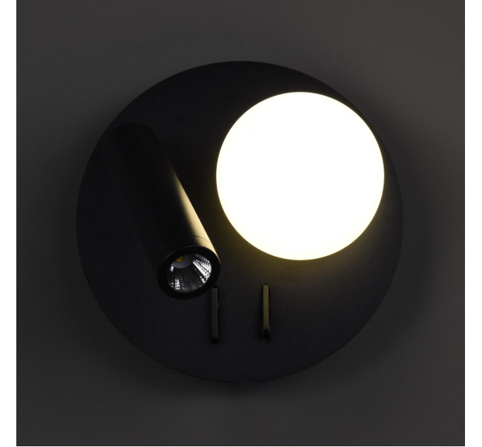 Бра LED 28297 Чорний 9х15х15 см.