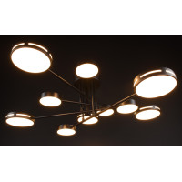Люстра світлодіодна стельова LED світильник для квартири на стелю лед 27936 Чорний 25х90х90 см.