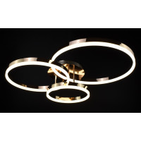 Люстра світлодіодна стельова LED світильник для квартири на стелю лед з пультом 26947 Золото 14х70х80 см.