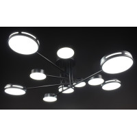 Люстра світлодіодна стельова LED світильник для квартири на стелю лед 27936 Чорний 25х90х90 см.