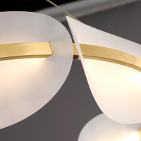 Люстра світлодіодна підвісна LED світильник для квартири на стелю лед 26402 Бронза 30-140х80х80 см.