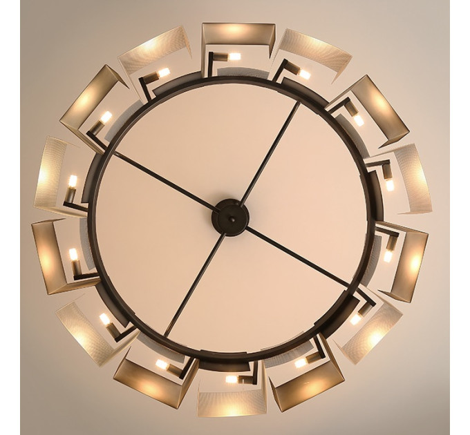 Люстра стельова на 12 лампочок 26634 Чорний 20-45х60х60 см.