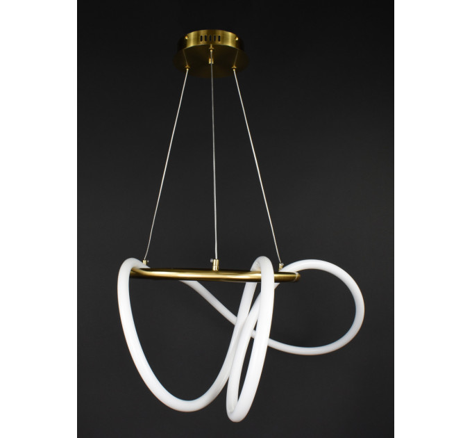 Люстра світлодіодна підвісна LED світильник для квартири на стелю лед 27737 Латунь 45-150х70х70 см.