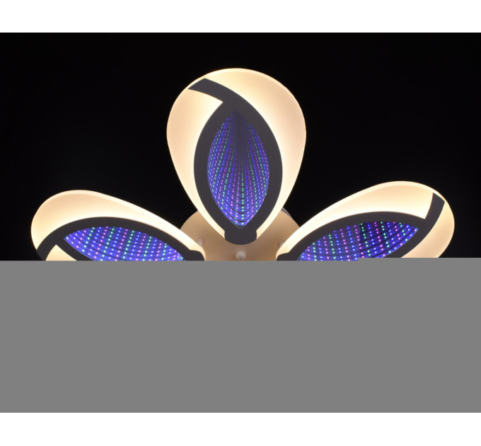Люстра світлодіодна стельова LED світильник для квартири на стелю лед з пультом 25943 Білий 8х59х59 см.