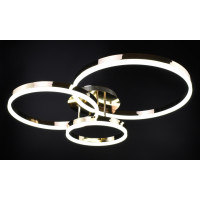 Люстра світлодіодна стельова LED світильник для квартири на стелю лед з пультом 26947 Золото 14х70х80 см.