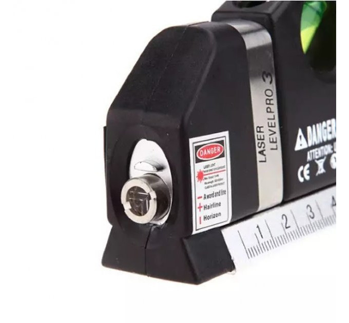 Лазерний рівень Laser Level Pro 3 з вбудованою рулеткою, Високоточний лазерний рівень