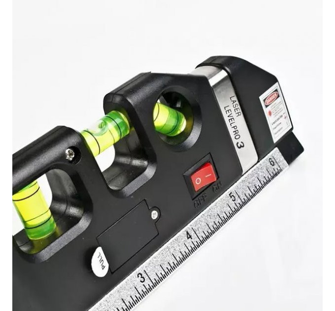 Лазерний рівень Laser Level Pro 3 з вбудованою рулеткою, Високоточний лазерний рівень