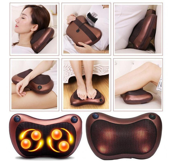 Масажна подушка Car and Home Massage Pillow, масажер для шиї автомобільний