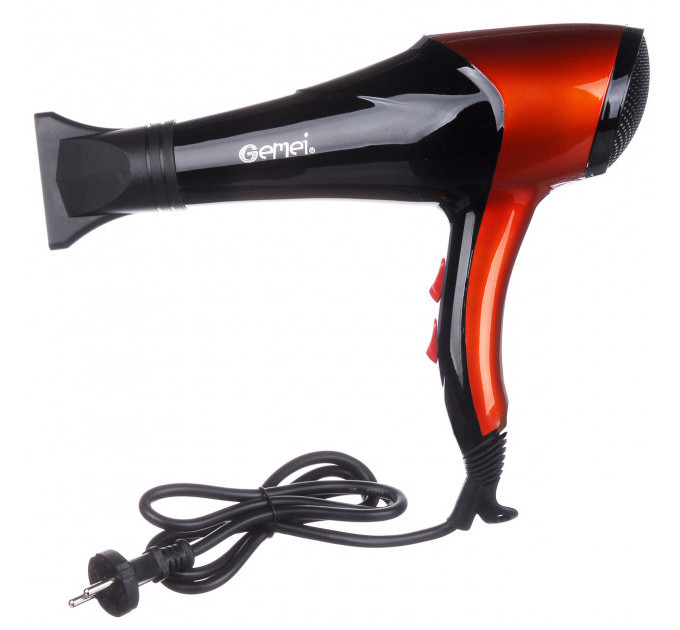Фен GEMEI GM-1766 2600Вт, фен для голови, жіночий фен для волосся, фен сушка Orange