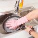 Силіконові рукавички Magic Silicone Gloves Pink для прибирання чистки миття посуду для будинку. Колір рожевий