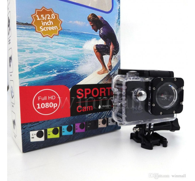 Экшн камера DVR SPORT A7, Камера gopro водонепроницаемая, Камера гоупро, Камера на голову налобная