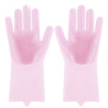 Силіконові рукавички Magic Silicone Gloves Pink для прибирання чистки миття посуду для будинку. Колір рожевий
