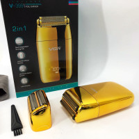 Профессиональный шейвер VGR V-399 GOLD, беспроводная электробритва, бритва триммер для бороды