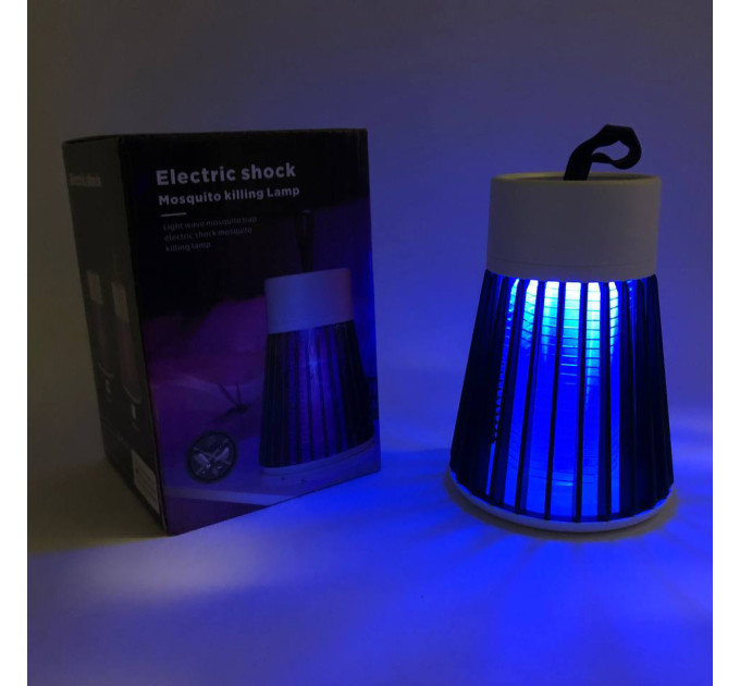 Уничтожитель насекомых для дома Electronic shock Mosquito killing lamp НА АККУМУЛЯТОРЕ для похода на природу