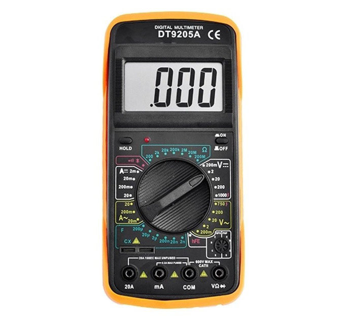 Мультиметр цифровой тестер Digital Multimeter DT9205A со звуком, для автомобиля, хороший мультиметр