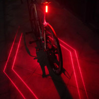 Велоліхтар LEADBIKE LD77-LS-4 LED з лазерною розміткою, Ліхтар акумуляторний світлодіодний велосипедний