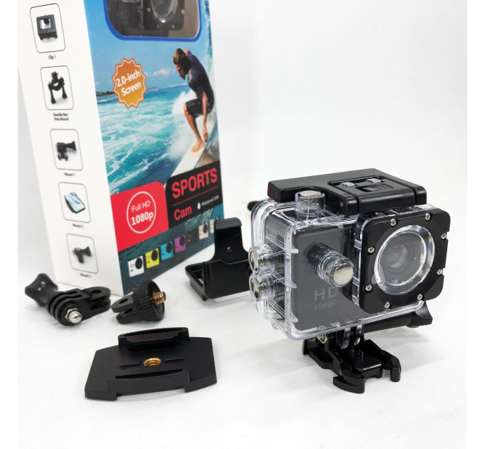 Экшн камера DVR SPORT A7, Камера gopro водонепроницаемая, Камера гоупро, Камера на голову налобная