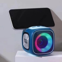 Портативная Bluetooth колонка TG359 7W с RGB подсветкой, аккумуляторная колонка для музыки. Цвет: синий