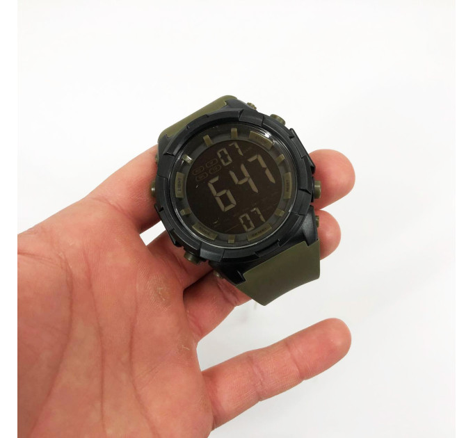 Годинник наручний чоловічий SKMEI 1845AG ARMY GREEN, армійський водостійкий тактичний годинник. Колір: зелений
