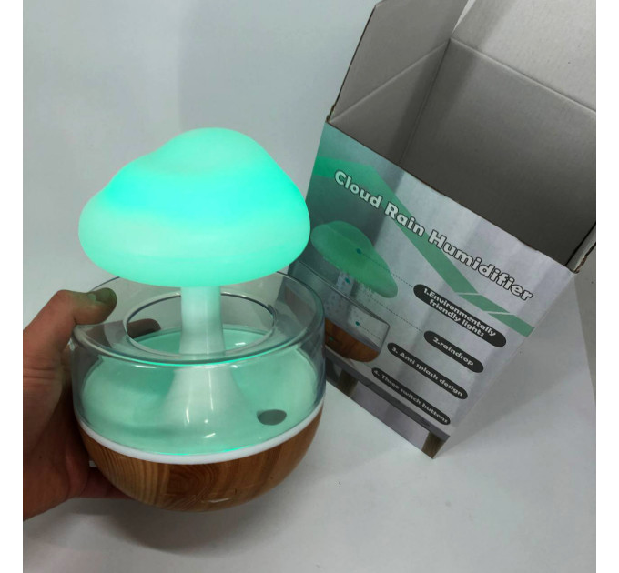 Ночник-увлажнитель с эффектом дождя Cloud Rain Humidifier, Аромадиффузор увлажнитель воздуха для дома