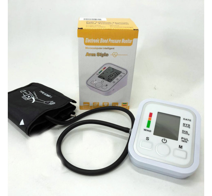 Автоматический тонометр ARM Style B02R с индикатором аритмии, хороший аппарат для измерения давления