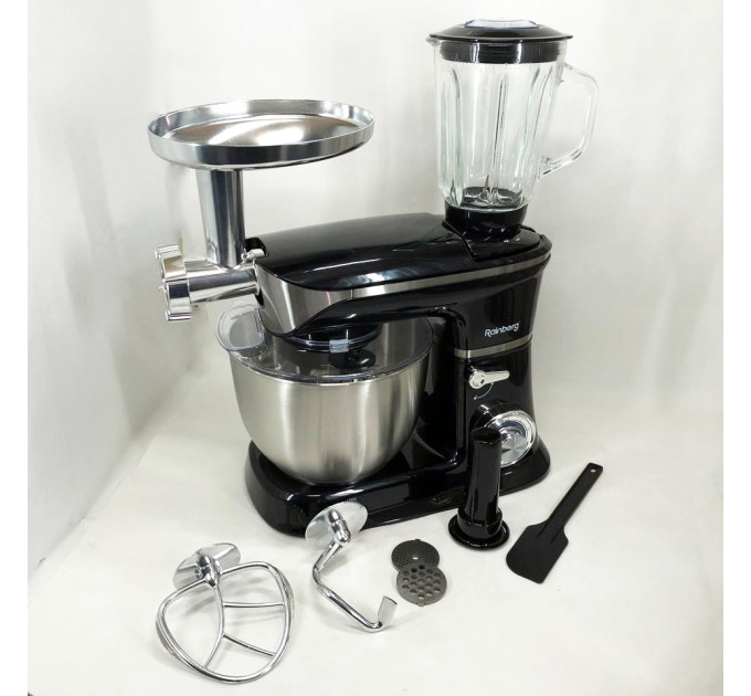 Многофункциональный кухонный комбайн Rainberg RB-8080 4200Вт 5л Тестомес, Мясорубка, Блендер Мощный