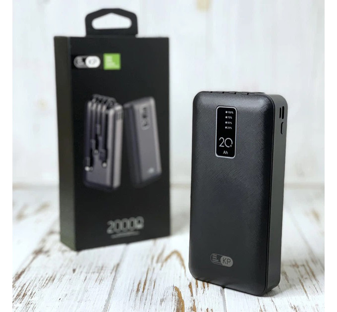 Power Bank King Power KP-27 20000 mAh 4 вбудованих кабеля