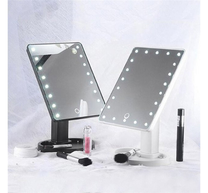 Дзеркало для макіяжу з 16 LED підсвічуванням Mirror White, Дзеркало, що світиться, для макіяжу. Колір: білий