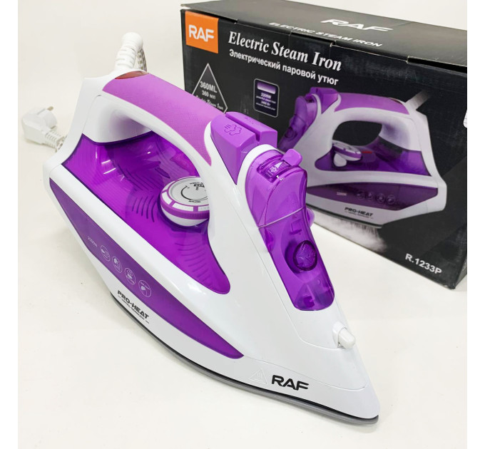 Праска з керамічною підошвою RAF R.1233 потужність 2200Вт 320 мл purple