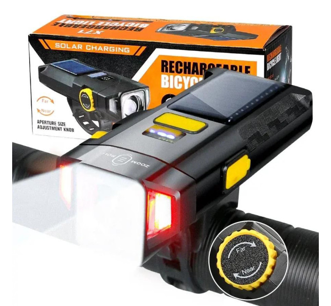 Велофара X17-30W+2LED(red)