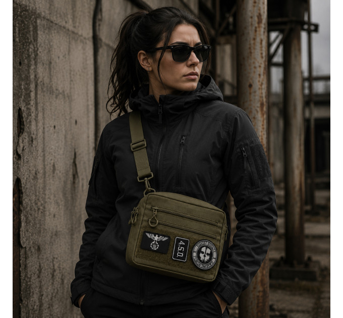 Чоловіча тактична сумка EDC Cordura 600D, сумка для патчів 25×20×5,5 см хакі