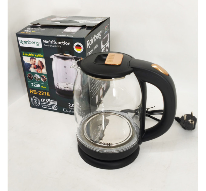 Электрочайник Rainberg RB-2218 3200Вт 2л Black