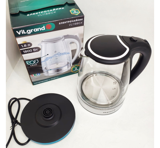 Електрочайник Vilgrand VL1188GK 1800Вт 1.8Л